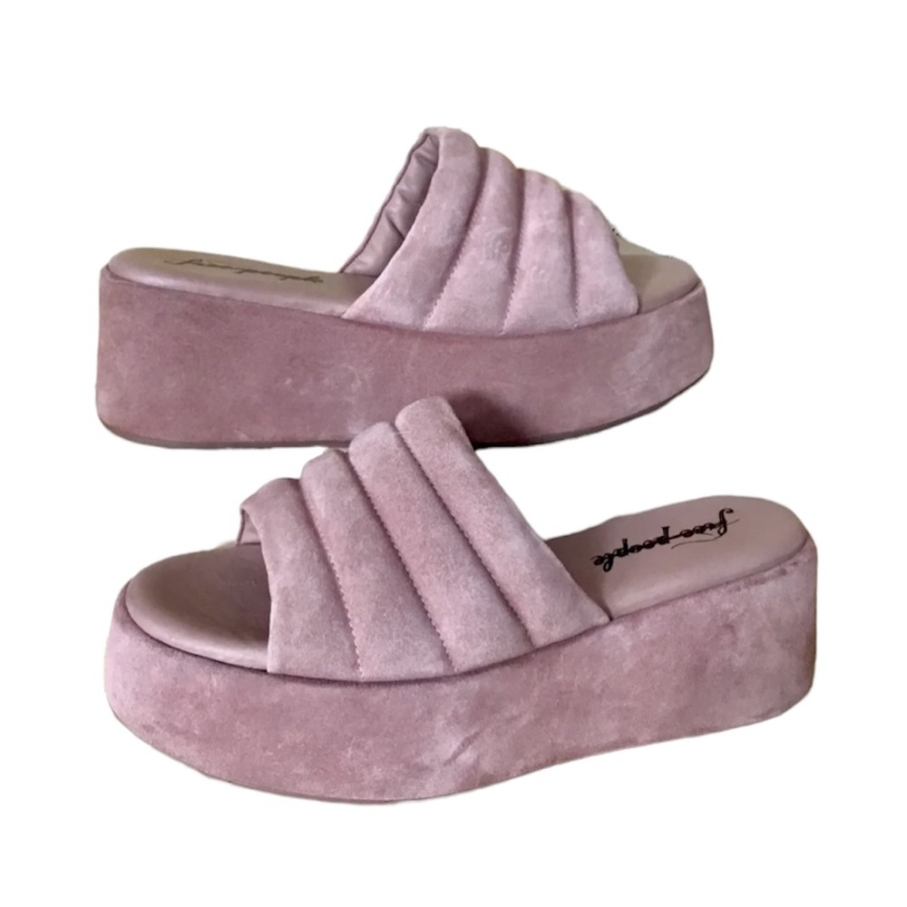Free People NIB almost paradise suede platform sandals